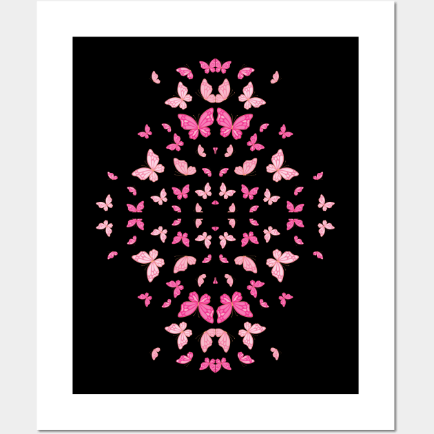 cute pink butterflies Wall Art by Drawab Designs